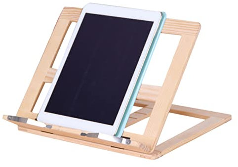 Operitacx Holz Lesen Buch Rahmen Tragbare Faltbare Leseständer Buchhalterung Tablet Ständer Mehrzweck Lesebuchhalterung