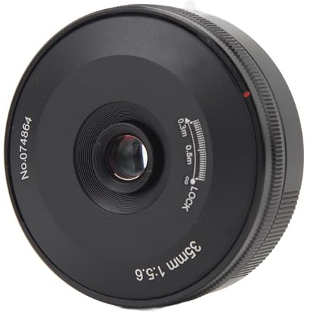 35mm F5.6 Large Aperture Manual Focus Prime Fixed Lens for A6000 A6300 A6400, for E Mount Cameras, Full Frame Portrait Lens, Ultra Thin Optical Glass