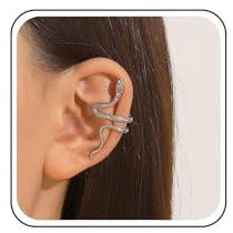Inateannal Schlange Manschette Wrap Ohrring Silber Schlange Ohrmanschette Ohrringe Schlange Kletterer Knorpel Ohrring Schlange Ohr Clip Ohrringe Tier Schlange Kein Piercing Ohrringe Schmuck Für Frauen