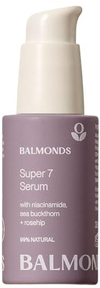 Balmonds Super 7 Serum – 99% natürliches Gesichtsserum mit sieben Helden-Inhaltsstoffen für die Gesundheit der Haut & Widerstandsfähigkeit, ideal für trockene und empfindliche Haut, 30 ml