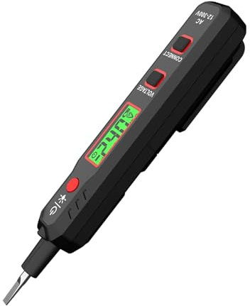 Lancoon Spannungsprüfer AC 12~300V für Live Null Draht Tester Spannung Detektor Stift Multifunktions AC Stromkreis Tster Tool mit akustischen visuellen Summer Alarm LCD Display