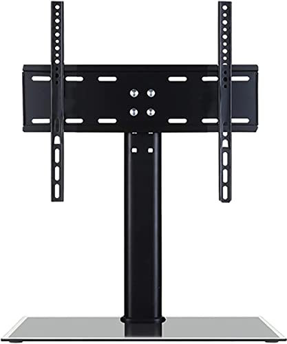 Supporto TV unità TV, Supporto TV Tavolo, Base TV Tavolo con VESA Fino a 400x400 mm, Adatto alla Maggior Parte dei televisori LCD LED a Schermo Piatto 32-55 Pollici, Supporto TV con Base in Vetro TEM