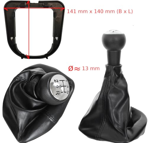 M MODECAR - Compatible avec Peugeot 308 levier de vitesse pommeau + manchette pour 2403AP,