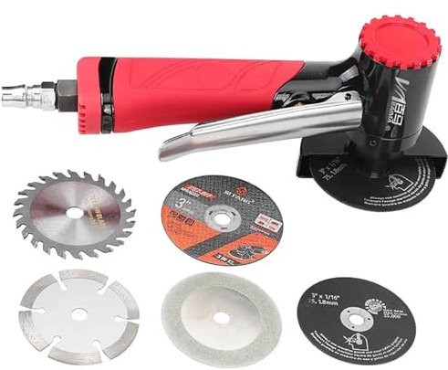 Toplionace Amoladora Angular Neumática de 3 Pulgadas, Herramienta para Amoladora de Aire para Cortar Madera y Metal, Juego de Pulidora Neumática