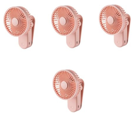 Artibetter 4 Ensembles Mini-ventilateur Électrique Clip Sur Le Ventilateur De La Poussette Détenu Exploité Portable Rechargeable De Bureau Personnel Dirigé Rose Abdos