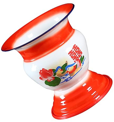 CALLARON 1Pieza Urinario Esmaltado con Escupidera para Adultos y Práctico y Funcional de Usar cualquier Lugar