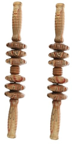 WEKAMOS Holz Massagegerät mit Satz Bauch und Rückenmassageroller Fördert Durchblutung und Muskelentspannung Praktisches Wellness Tool für Senioren und Fitness