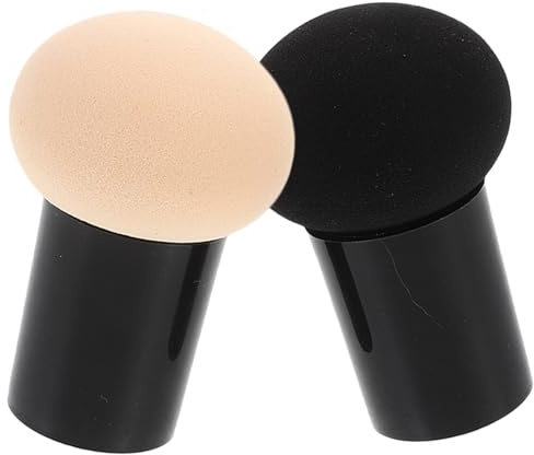 PRETYZOOM 2pezzi Puff per Make Up Donna Spugna in Poliuretano Pu Doppio Uso per Cipria e Fondotinta Facile da Trasportare per Applicazione Impeccabile