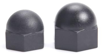 l’écrou de chapeau, Écrou borgne en nylon for boulons et vis, noir, plusieurs tailles, paquet de 91(M18-1PCS)