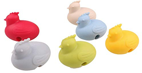 Cute Animal Shape Silicone Lifting Clips for Pot Lid, Kitchen Cooking Prevent Overflow Tool Kitchen Accessories(6pc-chicken)