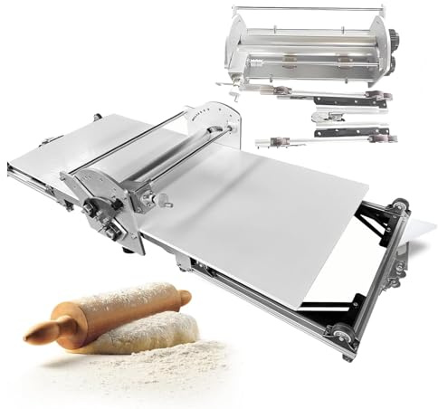 CGLYYDS Laminatoio per Pasta per Croissant, sfogliatrice elettrica Commerciale, sfogliatrice Pieghevole per Pizza e Pasta sfoglia per Uso Domestico, Spessore Regolabile 2-30 mm