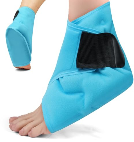 AOOWU Kühlmanschette Fuß Knöchel Gel Kühlpads, 1 Paar Knöchel-Eisbeutel zur Schmerzlinderung, Heiß-Kältetherapie-Gel, Wiederverwendbares Eiskalt, für Fußverletzungen, Knöchelschwellungen