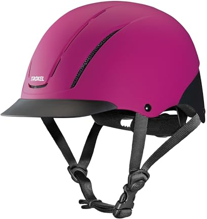Troxel Spirit Full Coverage Horse Riding Helmet, Low-Profile Adjustable Design, Safety Horseback Riding Gear, Small (6-1/2 - 6-7/8), Raspberry Duratec