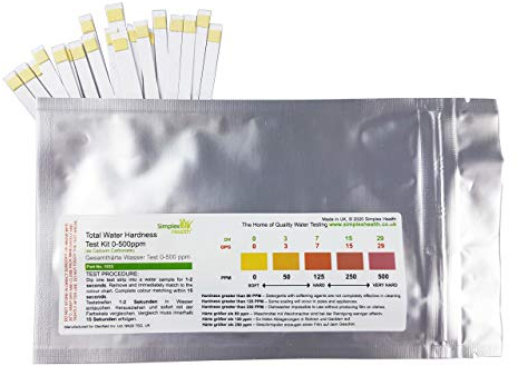 SimplexHealth Total Hardness Water Test Strips (20 Strips Pouch)