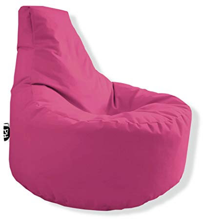 PATCH HOME Gamer Sessel in 2 verschiedenen Größen und 25 XXL - 80cm Durchmesser, 30cm Sitzhöhe, 90cm Höhe Pink