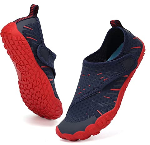 CIOR Boys & Girls Water Shoes Sports Aqua Athletic Sneakers Lightweight Sport Shoes(Toddler/Little Kid/Big Kid) U1ELJSX011-Navy.red-32