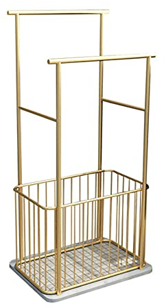 MIEDMJJ Handtuchhalter Freistehend, HandtuchstäNder aus Metall, Robuster und Langlebiger Handtuchhalter Stehend/golden / 40x30x120cm