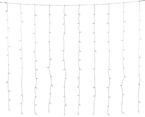 Konstsmide Weihnachtslichter/LED Lichtervorhang/Innen (IP44) / 120 warmweiße Dioden/transparentes Kabel
