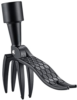 WANGCL Expulsador de malas hierbas con diseño desarraigado con placa de pie para eliminar malas hierbas, cabezal de palanca de aluminio negro, herramienta de eliminación de raíces de jardín