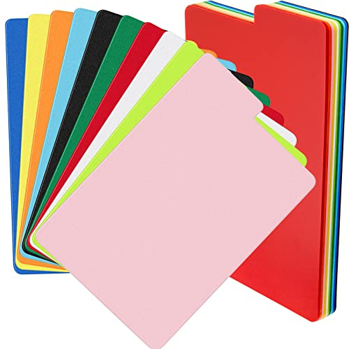 Lot de 50 intercalaires multicolores givrés en plastique avec onglets pour bandes dessinées - 10 couleurs assorties - 18,3 x 29,5 cm