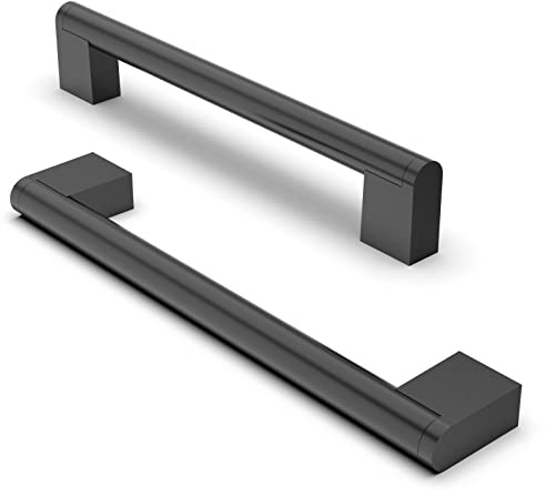 FURNIWARE 10 Pack Matt Black Cabinet Pulls, 160mm(6.3) Hole Center, A01 | Modern Pulls for Kitchen Cabinets, Chest of Drawers, Bathroom Vanities, & Wardrobe Doors, Home Renovation & DIY Projects