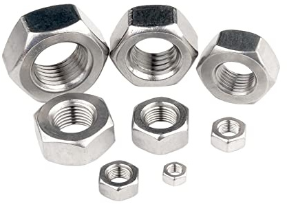 M4 M5 M6 M8 M10 DIN934 Feingewinde Sechskantmuttern 304 Edelstahl Mutternsteigung 0,5/0,75/1,0 mm (Color : 10pcs_M5x0.5)