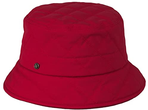 LOEVENICH Damen Regenhut, Anglerhut, Fischerhut Bucket Hut für Damen - vielseitiger Hut für alle Gelegenheiten. (Rot)