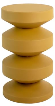 Kick Collection Table d'appoint Nio - OkerJaune - Moderne et de Haute qualité - Métal - Disponible dans de Nombreuses Couleurs