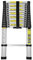 Eulenke Escalera telescópica de 4,4 m, antideslizante, 150 kg, capacidad de carga de 150 kg, escalera de aluminio para reparaciones domésticas, decoración de pared, escalera extensible