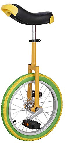 Wheel Trainer Einrad, 16/18 farbiges Rad-Einrad für Kinder/Jungen/Mädchen, großes 20 Freestyle Cycle Einrad für Erwachsene/große Kinder/Mutter/Vater, bestes Geburtstagsgeschenk (gelbes und gr