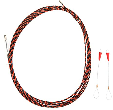 YWBL-WH Enhebrador de Cables Eléctricos con 2 Sujetadores de Cables, Herramienta Conductos de Telecomunicaciones, Electricidad, Paredes y Pisos (15M (incluidos Dos mazos de