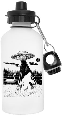 Generico Rapimento Ufo Bigfoot Divertente Borraccia In Acciaio Inossidabile Riutilizzabile Per Bottiglia D'acqua Bianca