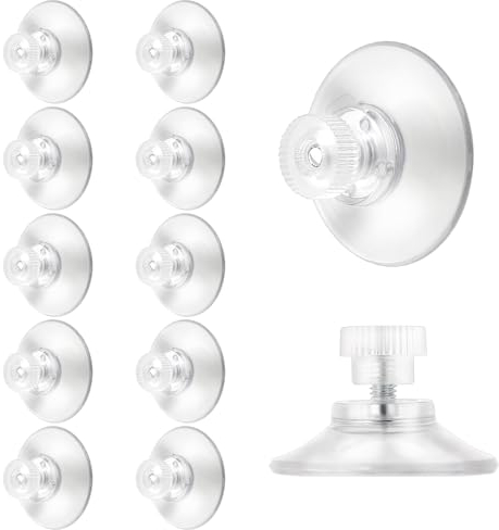 Giantree 12 Stück Saugnapf Mit Gewinde und Rändelmutter,Klarer Pvc Saugnapf M4 Saugknopf Haken Ø 30 Mm Suction Cup Ohne Bohren Schraubbar Saugnäpfe Für Fenster,Heim,Auto,Dekoration,Aufhängung