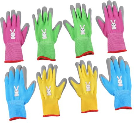 BCOATH 4paare Gartenhandschuhe Für Damen Und Junge Mädchen Rutschfeste Und Verschleißfeste Handschuhe Mit Atmungsaktivem Design Geeignet Für Außenbereich Und Gartenarbeit Als Gewächshaus-