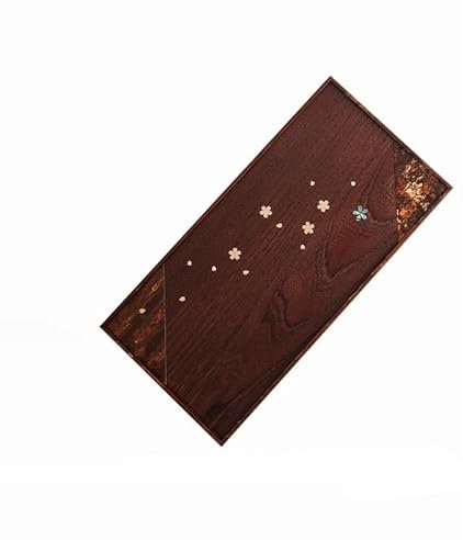 DDKYHU Plateaux de Service Kakunodate Bouleau Cerisier Écorce Rond Couture Rétro Table à Thé Rétro Assiette à Dessert Plateau à Repas Plateaux pour Servir la Nourriture (E)