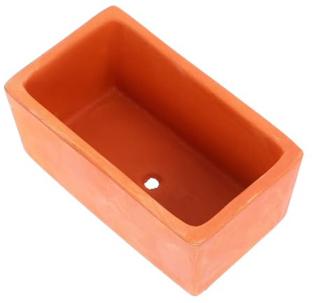 VANZACK Terre Cuite Jardinière Rectangulaire Pot Terracotta, Petit Marron | Pot pour Bonsaï, Pot de Jardinière pour Bonsaï, Pot de Cactus