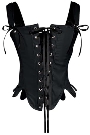 2025 Corset Mujer,Corsé Vintage para Mujer con Cordones Bustier Moldeador de Cintura Moda Medieval Retro Disfraz Renacentista Corset Reductor Cinturón Abdomen Faja para Fiestas Carnaval Halloween
