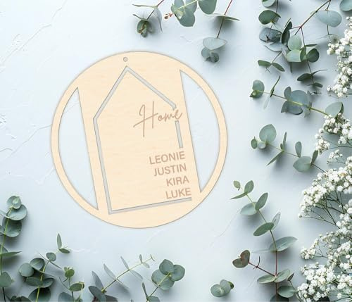 Tür-Anhänger Deko Wohnzimmer Kinderzimmer Tür Eingangstür, personalisiertes Tür- oder Wandschild - 15-25 cm, Geschenkidee Holz