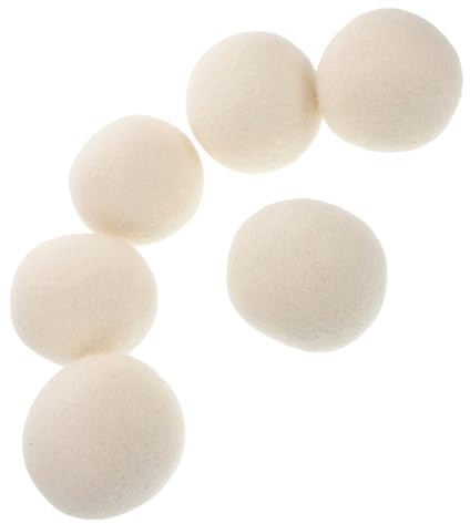 FIXOSHEE 6 piezas Bolas de Secadora de Lana Antiarrugas y Antiestáticas Pelotas para Secado Rápido y Suavidad Evitan Enredos y Reducen Electricidad Estática para Ropa