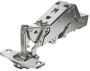 bricoleva.it Cerniera 165° Ammortizzata per Anta Mobile, Compatibile con Base Hettich – Acciaio Zincato, Chiusura Soft, Ideale per Cucine e Mobili da Casa (Mod A, 1 Pezzo)