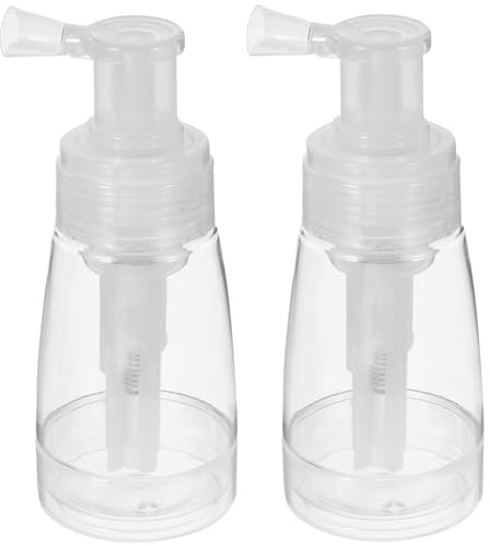 Cabilock Powder Spray Bottle Hairdressing Bottle 2pcs 180ml Plastic Salon Hair Fiber Applicator Fine Mist Sprayer for Barber and Hair Salon Use