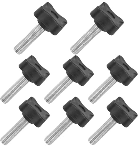 JJWNMLL 8 Stück Rändelschrauben mit Kreuzgriff,M8*30mm Sternschraube | Klemmschraubenknopf, Kopfgröße 30 mm Rändelschrauben Gewindeersatz Stern-Handknopf Feststellschraube,Klemmknopf für Maschine