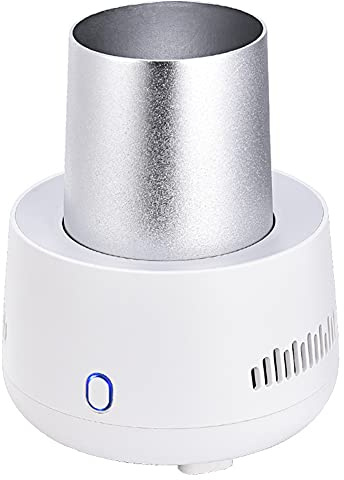 Asudaro Auto Becher Kühlschrank, Auto Kühlbecher 300ml Auto Tasse Kühlschrank Getränkehalter Mini USB Kühlschrank Aluminiumlegierung Flaschenkühler Schnell Kühler Elektrische Getränkekühler,Weiß