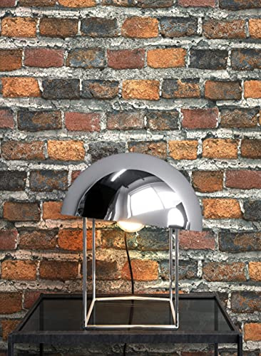 Newroom Tapete Rot Vlies Backsteinoptik - Industrial Loft Ziegelstein Mauer für Wohnzimmer Schlafzimmer