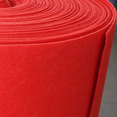 Yimihua Verdicken Filz Stoff 2mm Filzstoff Bastelfilz Farbig Filz Blätter Vliesstoff 100 cm breit Kinder DIY Zubehör zum Handwerk Nähen Projekte,rot(Size:1 * 1m)