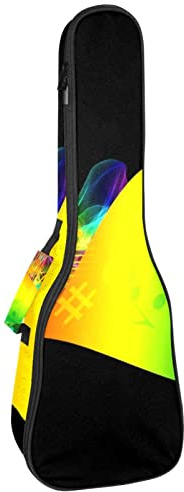 Ukulele väska färgglad klav musik ukulele fodral för Sopran Tenor konsert 23 tum 10 mm tjock mjuk vadderad justerbara remmar spelväska