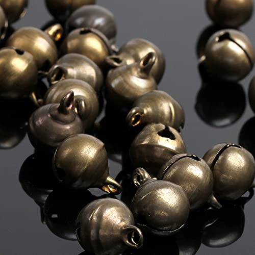 200 Stück Antikes Bronze-12mm Glöckchen Metallglocken zum Basteln mit Glöckchen für Weihnachten Festivals Dekoration Schmuck,Glöck chen Schellen Mit Öse,DIY Dekoration Für Schmuckherstellung