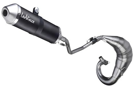 Auspuffanlage LeoVince Komplettanlage X-FIGHT Black Edition, Edelstahl schwarz für Beta RR 50 Enduro '12