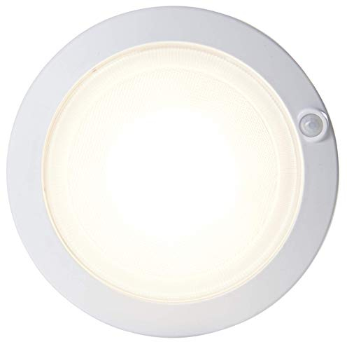 Northpoint LED Akku Sensorleuchte Deckenleuchte rund 18 cm Unterbauleuchte USB mit Bewegungsmelder Dämmerungssensor 30s Timer Montagematerial