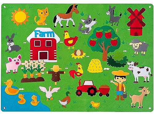 Filz Basteln für Kinder - Filzdekoration Bauernhof-Thema, Filzplatte, Filzmatte, Filzstoff für Mädchen 8 Jahre